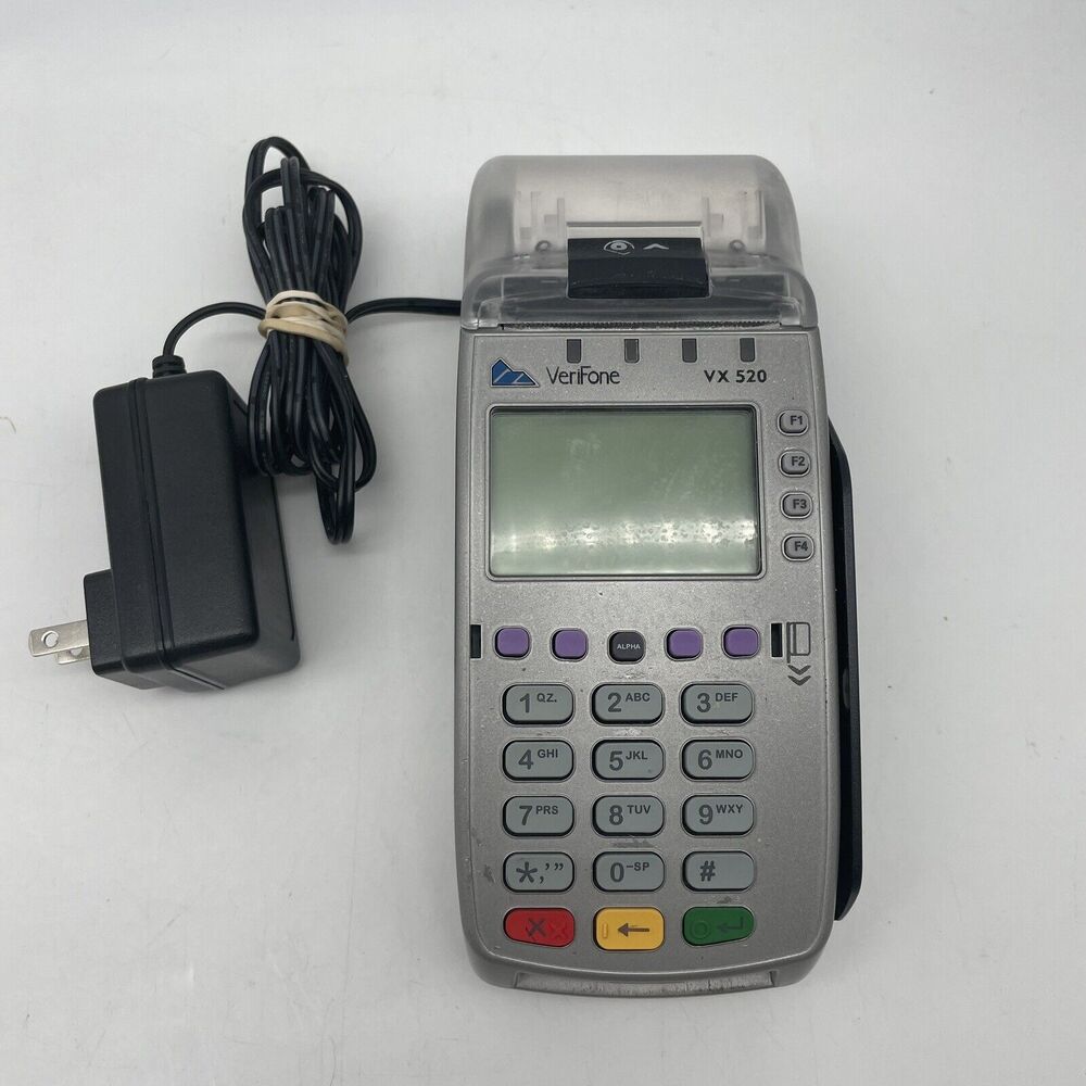 NEW POS-Terminal Verifone Vx 520 Ethernet No contactless W power supply Works